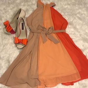 ASOS creamsicle dress sheer like new sz 8